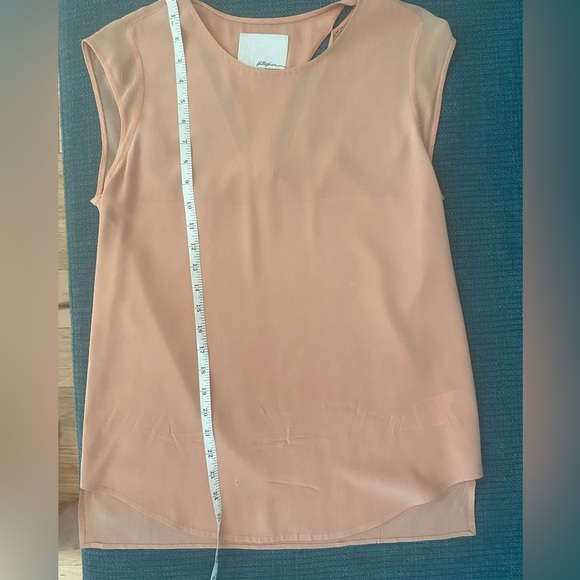 Phillip Lim silk blouse, back cut-out, peach color size 2 - Picture 9 of 14